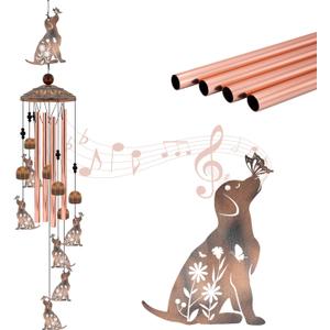 Dog Wind Chimes for Outside, 35 Metal Dog WindChimes Gifts for Women/Men, Decoration for Outdoor, Home, Garden, Patio, Backyard