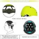 WayEee Kids Bike Helmet Set Skateboard Knee Pads, Helmet Pad Set Protective Gear Set Adjustable for Girls Kids 3-14 Helmet Elbow Pads Wrist Guards for Sport Cycling Bike Roller Skating Scooter, S (3-10years)