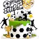 28 PCS Soccer Cake Topper Soccer Ball Player Cake Decorations for Soccer Birthday Party Sport Party Supplies