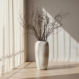 Norme 3 Pcs 47.2 Inch Lifelike Curly Willow Branches for Vases Artificial Decorative Dried Twigs Tall Plastic Vine Bendable Stick for DIY Plant Crafts Farmhouse Wedding Indoor Home Hotel Decor (Brown)