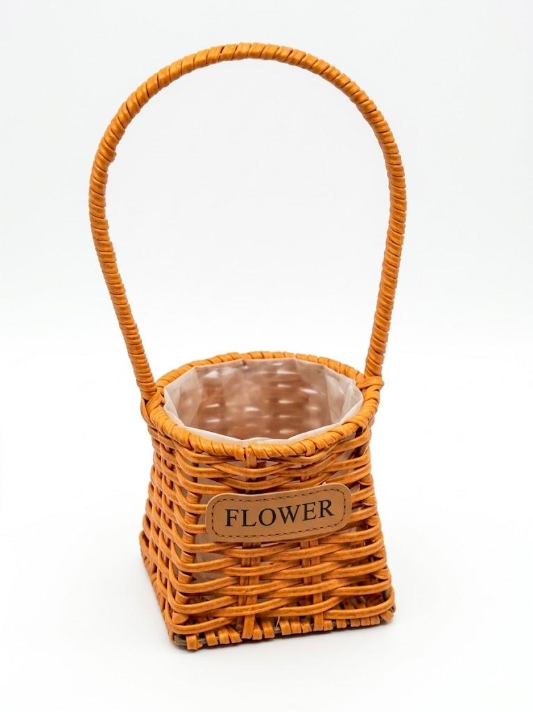 Woven Basket Portable Decorative Flower Basket for Wedding Gift Storage and Rustic Home Decor
