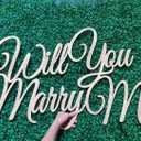Wooden Will You Marry Me Sign for Backdrop,Wood Engagement Sign for Proposal Decorations,Marriage Proposal Decor,Popped the Question