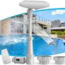 Auto-Swing Pool Fountain for Above/Inground Pools, Cooling Waterfall Pool Sprinkler Wide Spray Coverage Adjustable Pressure & Height 16-23", Garden/Yard Outdoor Decorations, Swimming Pool Accessories