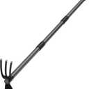 Hoe Garden Tool, 45 Inch Garden Hoe Long Handle for Weeding, Hoe Cultivator 2 in 1 Hand Garden Tools for Gardening Planting (Gray)