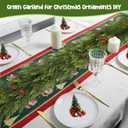 6FT Artificial Christmas Garland, Real Touch Artificial Pine Garland for Indoor Outdoor Christmas Decoration