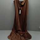 Summer Satin Spaghetti Strap Cowl Neck Backless Midi Dresses for Women Elegant Tie Low Back Ruched Cocktail Dress Size 8