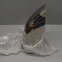 Vurkcy 4 inch Inlet Curved Exhaust Tip, 4" Outlet 12" Overall Length Stainless Steel Turn Down Exhaust Tail Pipe, Bolt-On, Sleek Angle Cut, Polished Tailpipe, Silvery