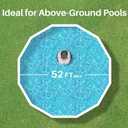 POOLPURE Cordless Robotic Pool Cleaner with Dual 30W Motors, 5000mAh Battery, 110-Min Runtime, 6000mAh Battery, Fine Debris & Algae Removal