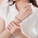 "Lucky Owl Bracelet for Women Teen with Owl Charm and Natural Stone as Birthday Chrismas Gifts