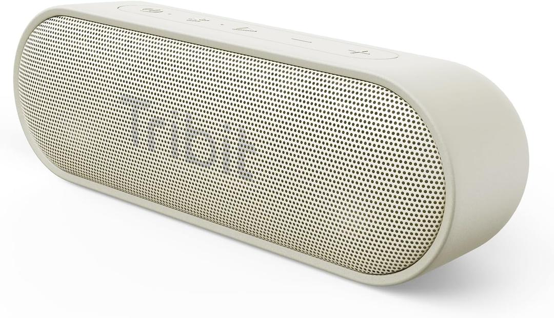 Tribit XSound Go Bluetooth Speaker, 16W Portable Wireless Speaker with Loud Sound, 24H Playtime, IPX7 Waterproof, Custom EQ, XBass, BT5.3, TWS Pairing, Type-C, Outdoor/ Home/ Travel/ Beach/ Shower (White)