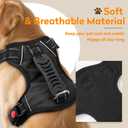 No Pull Dog Harness with 2 Leash Clips, Reflective Adjustable Soft Padded Vest with Handle, Breathable Oxford No Choke Pet Vest for Small Dogs, Black,S