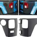 ECOTRIC Rear Corner Guards Body Armor Compatible with 2007-2018 Jeep Wrangler JK JKU Replacement for 11651.01 Tail Light Trim Covers Rear Quarter Panel Textured Black Exterior Accessories 2Pcs