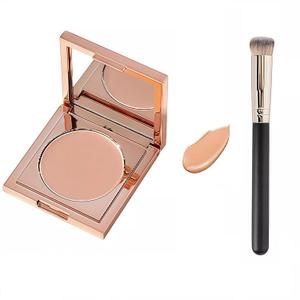 Colored Clay CC Undereye Corrector, Under Eye Concealer with Brush, Dark Circle Defense, Under Eye Color Corrector for Dark Circles (Light-Medium Peach, with brush) (1 Count (Pack of 1))