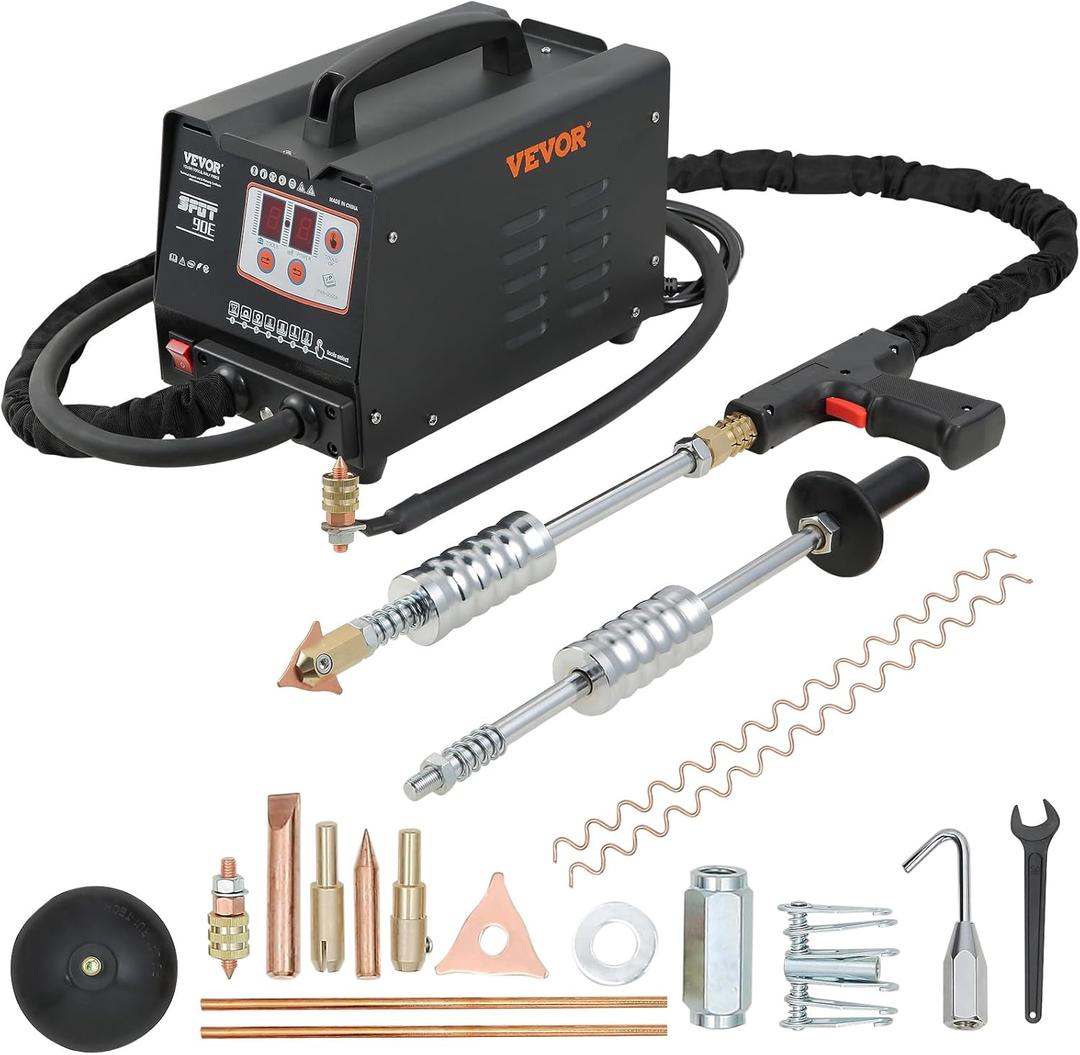VEVOR Stud Welder Dent Repair Kit, 110V Spot Welding Machine with Slide Hammer Dent Puller, Professional Dent Removal Kit for Auto Body Dent Repair