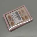 Laser Nude Press on Nails Medium Almond Fake Nails with Design Shiny Aurora Glue on Nails Full Cover Spring Nail Glossy Reusable 30pcs -15Sizes Solid Chrome False Nail for Women Girls Manicure, March GD 17