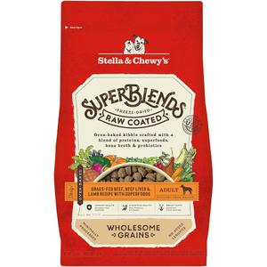 SuperBlends Raw Coated Beef, Beef Liver & Lamb Recipe + Superfoods for Dogs, 21LB, BBD 08-20-26