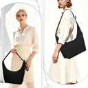 Crossbody Sling Bag for Women - Crescent Cross Body Hobo Bags Waterproof Travel Shoulder Tote HandBags (Black)