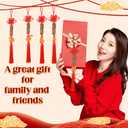 24 Pcs Chinese New Year Snake 2025 Lunar New Year Decorations fengshui Coins Red Tassel Ornaments with Wealth Success Good Luck Hanging Decorations for Gifts Home Car Decor