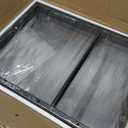 Consumest Microwave Stand, Adjustable Coffee Bar Cabinet, Multifunctional Pan Organizer with 6 Hooks and 3 Shelves, Bakers Rack for Shovel, Pots, Fruits, Vegetables, Grey & Black