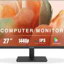 Viewedge 27 inch Monitor 2560 x 1440p 75hz IPS Computer Monitor QHD with HDMI, DP and Wall Mountable | Eye Protection 2K Monitor for Working and Gaming