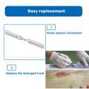 Sliding Screen Door Track, Sturdy Sliding Door Track Replacement, Glass Door Track, Terrace Screen Door Guide- Aluminium Alloy (75 Inch)