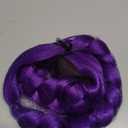 Easy Clip in Purple Ponytail Extensions 26 Inch Long Purple Braids Synthetic Fiber Box Braiding Hair