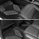 Premium Color TPE Floor Mats Custom Fit for Honda CR-V 2017-2022 (Gasoline & Hybrid CRV), Titan Gray Wing Design | All-Weather Heavy Duty Car Floor Liners Full Set 1st & 2nd Row