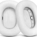 Ear Cushions Replacement for AirPods Max - Upgraded Ear Cups for Apple Headphones - GVOEARS Ear Pads Cover with Protein Leather Memory Foam (White)