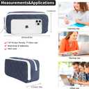 2 x Della Gao Small Pencil Case Pencil Pouch (DarkBlue-02RH)