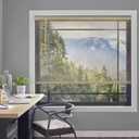 CHICOLOGY Mini Blinds for Indoor Windows 24"W x 48"H, Cappuccino Horizontal Vinyl Blinds | Cordless | Easy to Install | Sleek Low-Profile Fit for Doors, Offices, Kitchens & Apartments