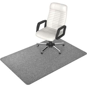 Placoot Office Chair Mat for Hardwood Floor & Tile 55''x35'' Desk Rolling Chairs Electrostatic Adsorption Large Anti-Slip-Recyclable Material Office/Home, Rectangle,Grey