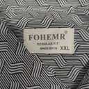fohemr Mens Short Sleeve Casual Button Down Graphic Printed Shirt Summer Untucked Business Pattern Dress Shirts with Pocket, XXL