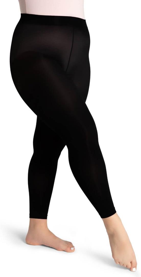 Capezio womens Footless Tight W Self Knit Waist Band (Large-X-Large, Black)