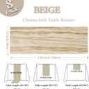 8 Pack Beige Cheesecloth Table Runner 10Ft Spring Gauze Cheese Cloth Table Runner 120 Inch Boho Sheer Rustic Fabric for Holiday Decor Bridal Baby Shower Wedding Home Decorations Beige, 8 Pcs - 10Ft