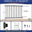 Guwezoy 1 Pack 42in x 2in Modular Real Aluminum Deck Railing Post for Stairs