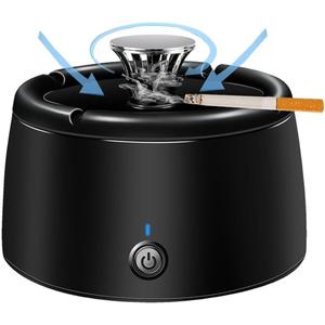Smokeless Ashtray 2 in 1 Air Purifier Ashtray Smoke Removing Ash Tray Portable Smokeless Ashtrays USB Rechargeable Electric Ashtrays for Home Office