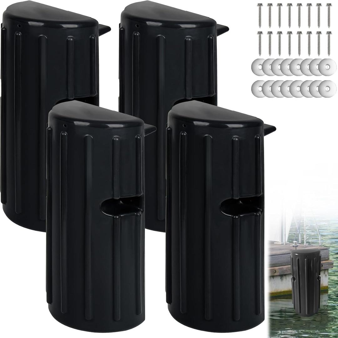 Dock Bumpers,Dock Fenders Bumper,Marine Boat Dock Bumpers,Inflatable Dock Protection for Docking Includes Mounting Hardware（White/Black/Grey）
