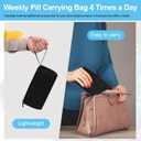Monthly Pill Organizer 4 Times a Day, Pill Box Organizer with 32 Daily Compartments, 30 Day Pill Organizer 4X a Day Pill Holder with Hard Shell Travel Case with Weekly Pill Bag 4 Times a Day