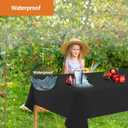 Party Dimensions Black Tablecloth Disposable Plastic Table Cover for Rectangle Tables (12 Pack) Premium Plastic Table Cloths for Parties, Events & Weddings, Indoors/Outdoors, 54"x108"