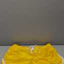 Ouber Men's Fitted Shorts Bodybuilding Workout Gym Running Tight Lifting Shorts with Pockets (Medium, Yellow)