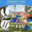 CYFIE 38" Rectangle Platform Tree Swing for Kids, Anti-Fade and Breathable Textile Fabric Outdoor Swing Sets for Backyard with Adjustable Ropes and 2 Hanging Straps, Outdoor & Indoor Use, Blue