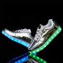 SANYES LED Light Up Shoes for Women Men, Low-Top USB Rechargeable Glowing Sneakers, Luminous Dancing Shoes for Party Sports