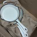 Hisencn Enameled Cast Iron Skillet Set - 3-Piece Fry Pans (8",9.5",11"), PFAS/PTFE/PFOA-Free, Oven & Induction Safe, Cream White Cookware for Gas, Electric, Ceramic Stovetops