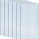 Hotop 6 Pcs Polycarbonate Greenhouse Panels Double Layer Polycarbonate Panels Waterproof UV Protected Sheet Corrugated Plastic Roof Greenhouse Replacement Cover (4' X 2' X 0.24")