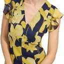 Tommy Hilfiger Women's Flutter Sleeve High Low Tiered Skirt Dress 6