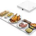 FEPPO Warming Trays for Buffets Party, Extra-Long 47"x15" 3-in-1 Modular Food Warmer with Independent Temp & Timer Control, Glass Food Warming Mat, Ideal for Catering & Gatherings