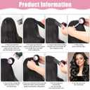 4 Sizes Self-Grip Hair Rollers Set for Long, Short Hair and Bangs - 50 Pcs with Clips (25mm, 36mm, 48mm, 60mm), Pink