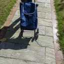 HUYINGC Portable Trolley Folding Cart with Wheels Good for Shopping Carry Things-Blue-T6