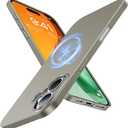 TORRAS Magnetic Slim-Fit for iPhone 16 Case 6.1 inch, Ultra-Thin 16 Phone Case Compatible with MagSafe Phone 16 Case, Light Anti-Scratch Matte Hard PC Bayer OriginFit, Natural Titanium