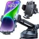 YRU True Upgrade for Safety Car Phone Holder Mount Patent & Military-Grade Dashboard Cell Phone Holder for Car Vent Windshield Phone Stand for iPhone 17 16 15 14 13 Pro Max Truck Samsung, Matte Black